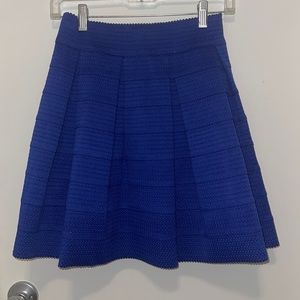 Royal Blue textured pleated skirt! Never worn! Size small
